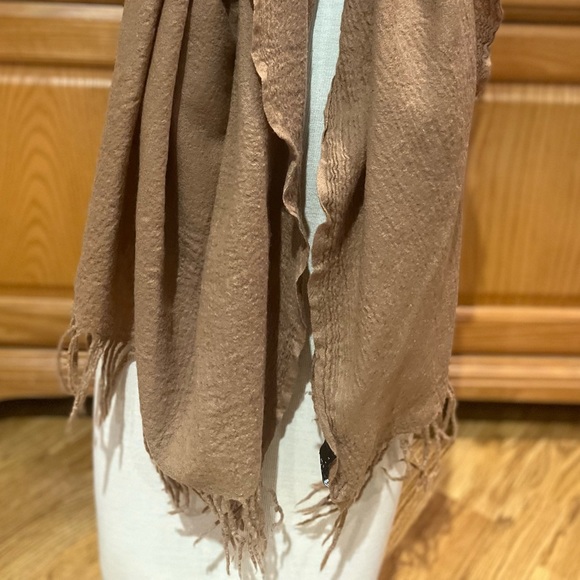 BCBG Maxazria Large Tan Scarf Pashmina 68” x 68” - Picture 8 of 8